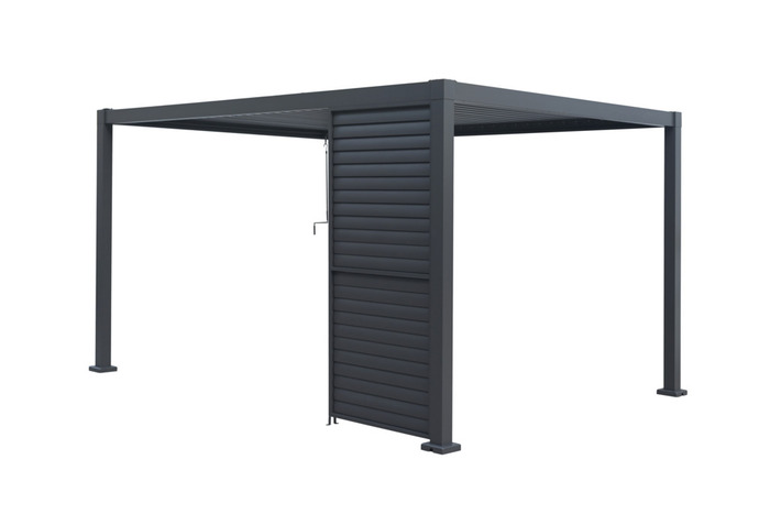 Sidepanel med justerbare lameller til pergola 4 meter - Outfit
